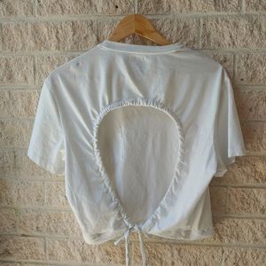 White Polo Ralph Lauren Cropped Tee